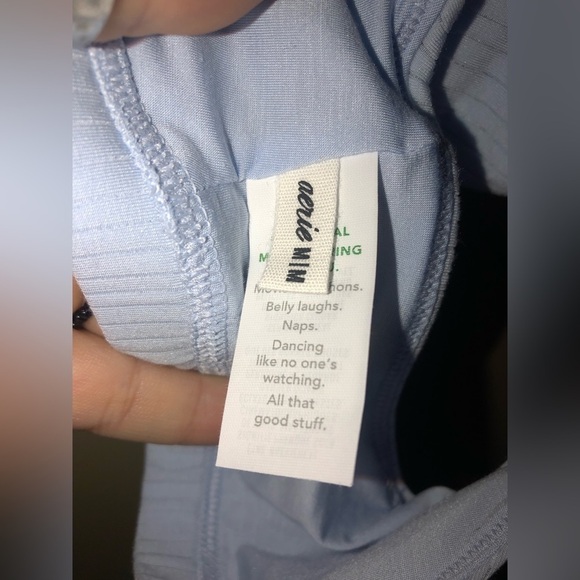 ✨2 for $25✨ Aerie blue ribbed bralette size medium - Picture 3 of 3